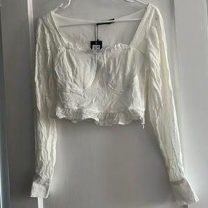 White Cups and Downs Square Neck Crop Top from Nasty Gal. Never worn/NWT.